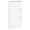 Shoe Cabinet White 60x21x125.5 cm - Engineered Wood Storage