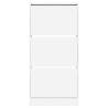 Shoe Cabinet White 60x21x125.5 cm - Engineered Wood Storage