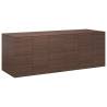 Garden Cushion Box PE Rattan 291x100.5x104 cm Brown Colour brown Size 291 x 100.5 x 104 cm 