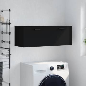 Black Wall Cabinet 100x36.5x35 cm | Stylish Storage Solution