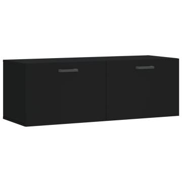 Black Wall Cabinet 100x36.5x35 cm | Stylish Storage Solution