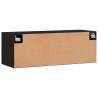 Black Wall Cabinet 100x36.5x35 cm | Stylish Storage Solution