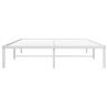 Elegant White Metal Bed Frame 140x190 cm - Hipomarket