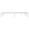 Elegant White Metal Bed Frame 140x190 cm - Hipomarket