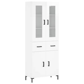 Highboard High Gloss White | Stylish Storage Solution