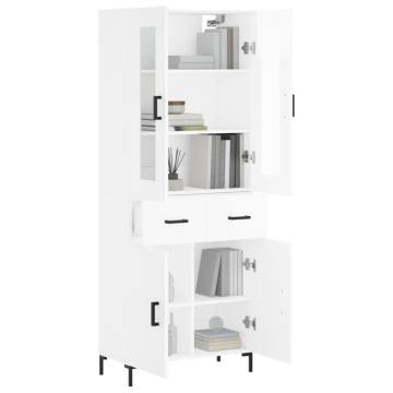 Highboard High Gloss White | Stylish Storage Solution