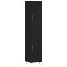 Stylish Highboard in Black - 34.5x34x180 cm | HipoMarket