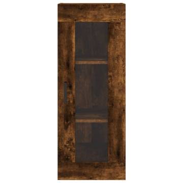 Elegant Highboard in Smoked Oak - 34.5x34x180 cm