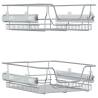 Pull-Out Wire Baskets 2 pcs - Silver 45 cm | HipoMarket