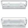 Pull-Out Wire Baskets 2 pcs - Silver 45 cm | HipoMarket