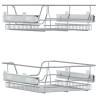 Pull-Out Wire Baskets 2 pcs - Silver 45 cm | HipoMarket