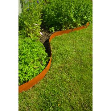 Nature Garden Corten Steel Border Edging - 3 pcs | Hipomarket