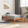 Wax Brown Bed Frame 75x190 cm Small Single Solid Pine Wood