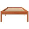 Wax Brown Bed Frame 75x190 cm Small Single Solid Pine Wood