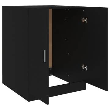 Black Washing Machine Cabinet - 71x71.5x91.5 cm | HipoMarket