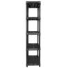 5-Tier Black Storage Shelf - Versatile Plastic Rack | HipoMarket