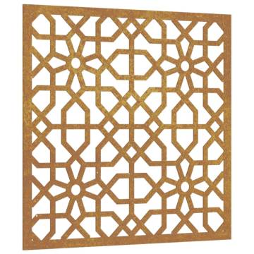 Garden Wall Decoration 55x55 cm Corten Steel Moorish Design