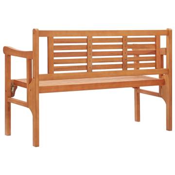 Foldable Garden Bench 120 cm - Durable Eucalyptus Wood