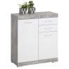 FMD Dresser with 2 Doors & 2 Drawers 80x34.9x89.9 cm Concrete and White Colour white and concrete Quantity in Package 1 Amount 