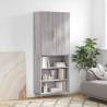 Highboard Grey Sonoma 69.5x34x180 cm Engineered Wood Colour grey sonoma Quantity in Package 1 Model 3 shelves 