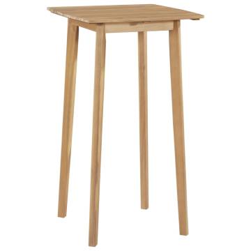 Stylish 60x60 cm Solid Acacia Wood Bar Table | Hipo Market