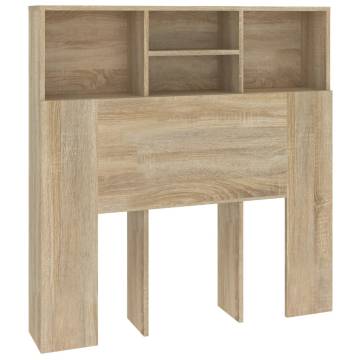 Headboard Cabinet Sonoma Oak - Stylish Bedroom Storage