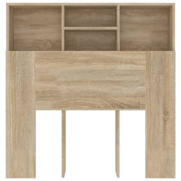 Headboard Cabinet Sonoma Oak - Stylish Bedroom Storage