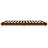 Brown Oak Bed Frame 140x200 cm - Engineered Wood