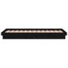 LED Bed Frame Black 100x200 cm | Solid Wood Design