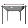 Garden Gazebo with Retractable Roof 4x3m - Anthracite