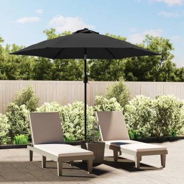 Outdoor Parasol with Metal Pole 300 cm - Anthracite Shade