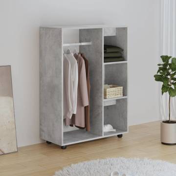 Stylish Concrete Grey Wardrobe - 80x40x110 cm | HipoMarket