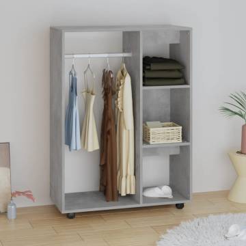 Stylish Concrete Grey Wardrobe - 80x40x110 cm | HipoMarket