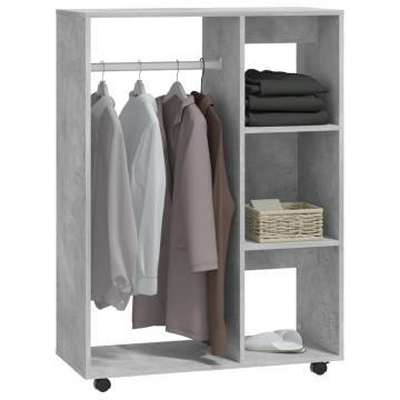 Stylish Concrete Grey Wardrobe - 80x40x110 cm | HipoMarket