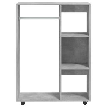 Stylish Concrete Grey Wardrobe - 80x40x110 cm | HipoMarket