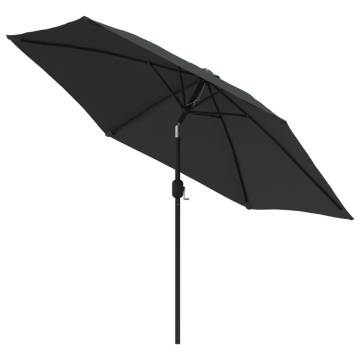 Outdoor Parasol with Metal Pole 300 cm - Anthracite Shade