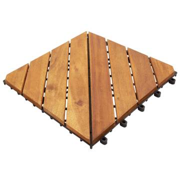 Decking Tiles 30 pcs Brown - Solid Acacia Wood 30x30 cm