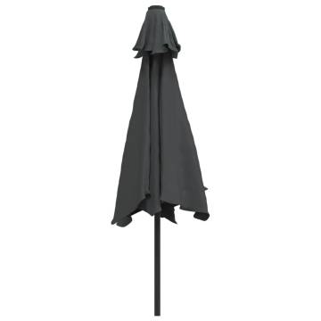 Outdoor Parasol with Metal Pole 300 cm - Anthracite Shade