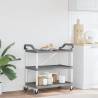 3-Tier Grey Trolley - Durable & Versatile Storage Solution