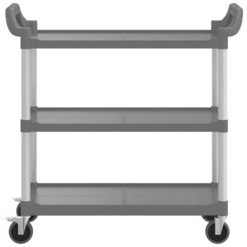 3-Tier Grey Trolley - Durable & Versatile Storage Solution