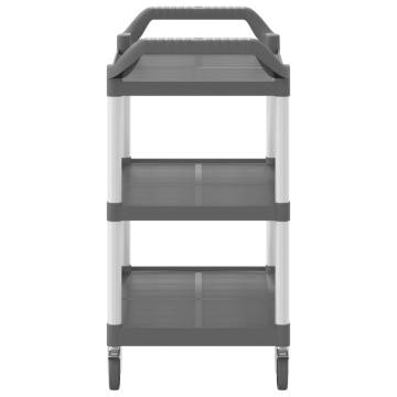 3-Tier Grey Trolley - Durable & Versatile Storage Solution