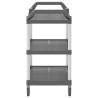 3-Tier Grey Trolley - Durable & Versatile Storage Solution