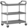 3-Tier Grey Trolley - Durable & Versatile Storage Solution