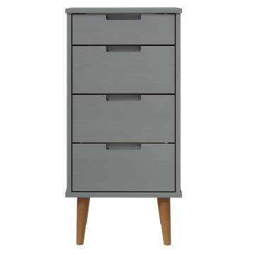 MOLDE Grey Drawer Cabinet - Solid Pine Wood | 40x35x82 cm