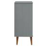 MOLDE Grey Drawer Cabinet - Solid Pine Wood | 40x35x82 cm