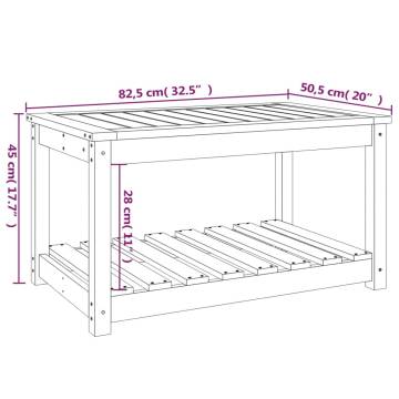 Solid Pine Garden Table - Rustic Charm | Hipo Market