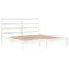 White Solid Wood Bed Frame 180x200 cm - Super King Size