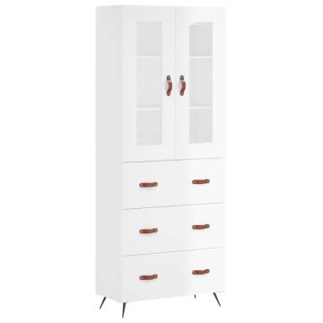 Highboard High Gloss White - Stylish Storage Solution