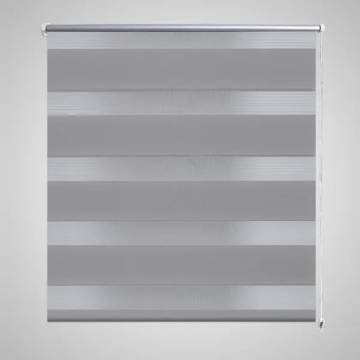 Zebra Blind 120 x 175 cm Grey - Stylish Light Filtering Solution