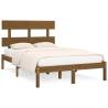 Honey Brown Solid Wood Bed Frame - 120x190 cm Small Double